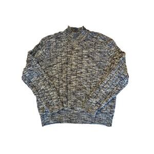 Vintage POLO Ralph Lauren Sweater Fisherman Roll Neck Cable Knit mens XXL cotton